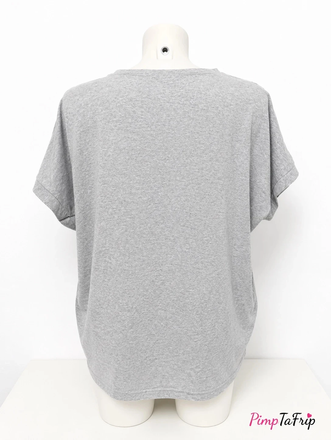 T-shirt “LOVE” en relief gris – Taille unique – photo 4